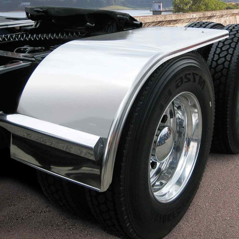 TFEN-H59 60 Smooth Half Fenders  14 Gauge | Mirror Shine Stainless Steel