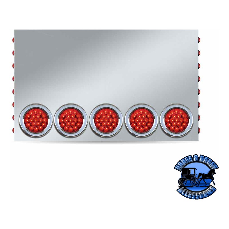 Trux (20 Drop) LED Rear Center Panel 4 & 3/4 LEDs 304 Stainless Steel (choose color)