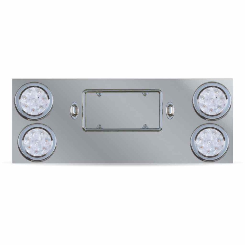 TU-9017LC. LED Rear Center Panel  4 LEDs (ClearLens) | Stainless Steel