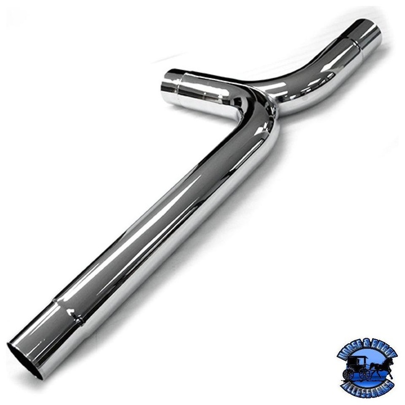01-08065000 BESTfit Chrome 5 Inch Tapered Y-Pipe For Peterbilt 378, 379, 389, 389 Glider