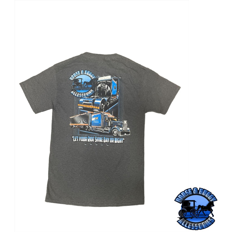 Horse and Buggy T-shirt|Light Gray|Dark Gray|Youth Small|Youth Medium|Adult Small|Adult Medium|Adult Large|Adult XL|Adult 2XL|Adult 3XL|Adult 4XL