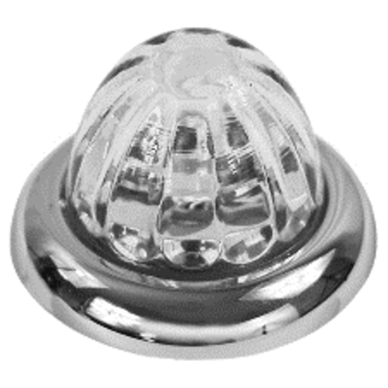 Legendary 1-1/2 Inch Watermelon Light, Stud Mount – Green LED / Clear Glass Lens 11002CG-2