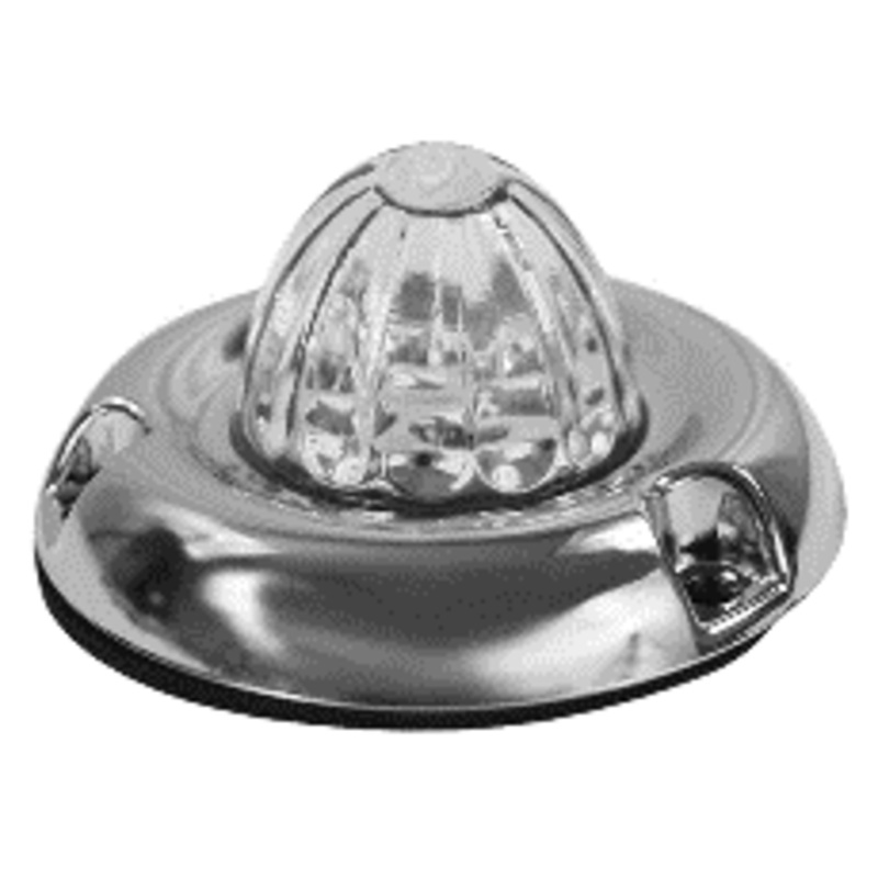 Legendary 1-1/2 Inch Watermelon Style Light W/ Curved Bezel – Blue LED / Clear Glass Lens 09-160102247