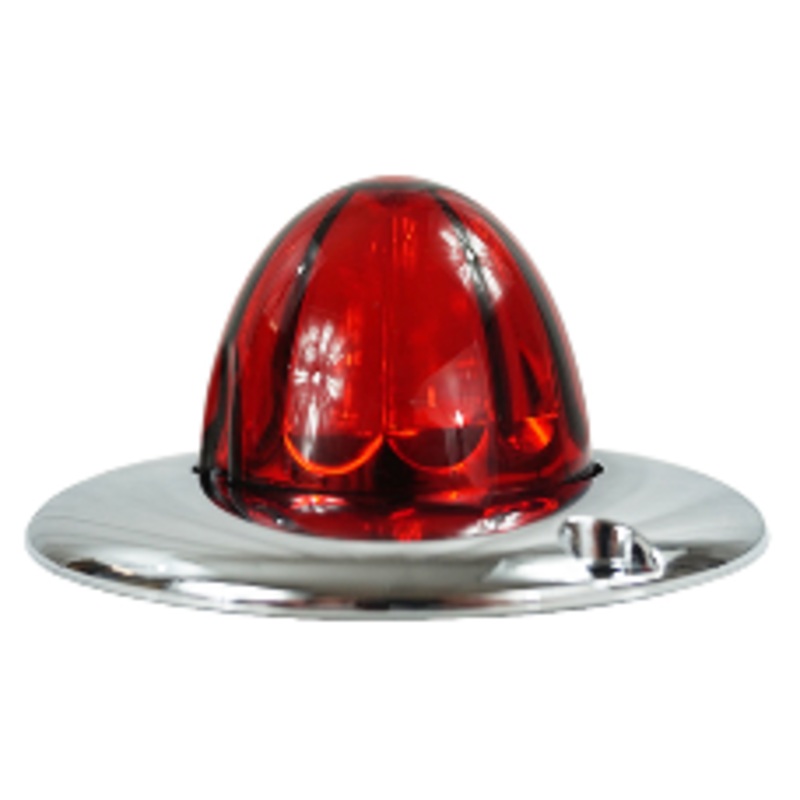 Legendary 3 Inch Watermelon Light, Flat  Bezel- Red LED / Red Glass Lens 23003RR-3
