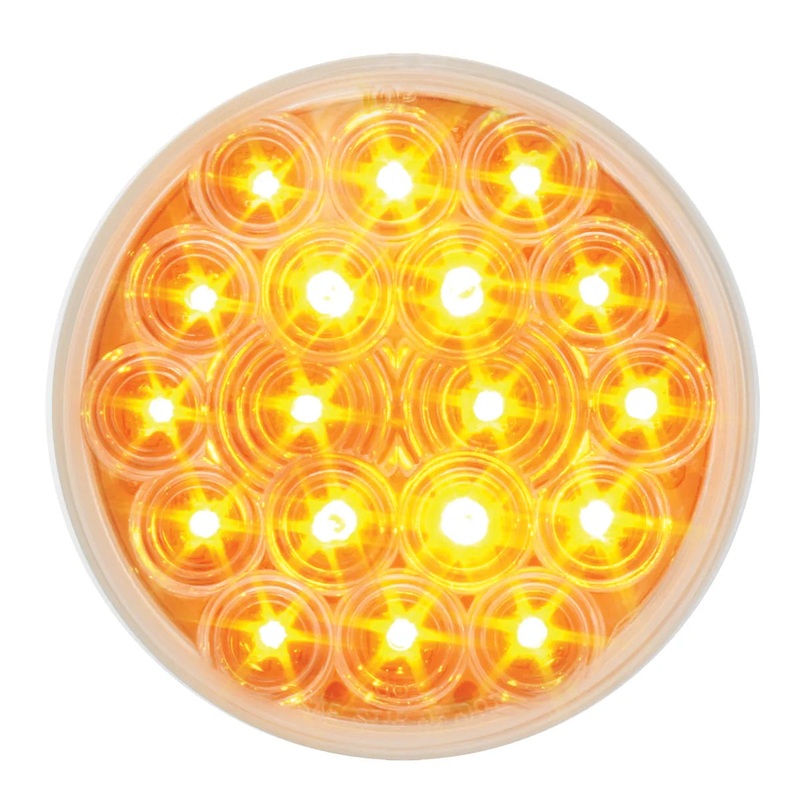 4 FLEET AMBER/CLEAR 18 LED SEALED LIGHT