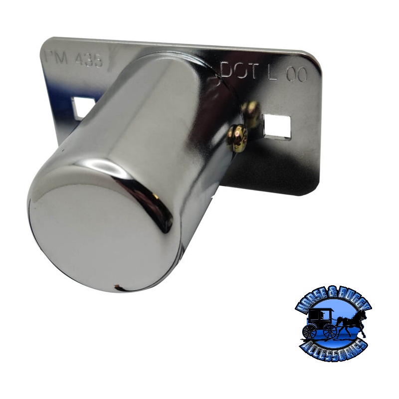 435 2.75×1.5 Incandescent License Light, Oblong, Chrome