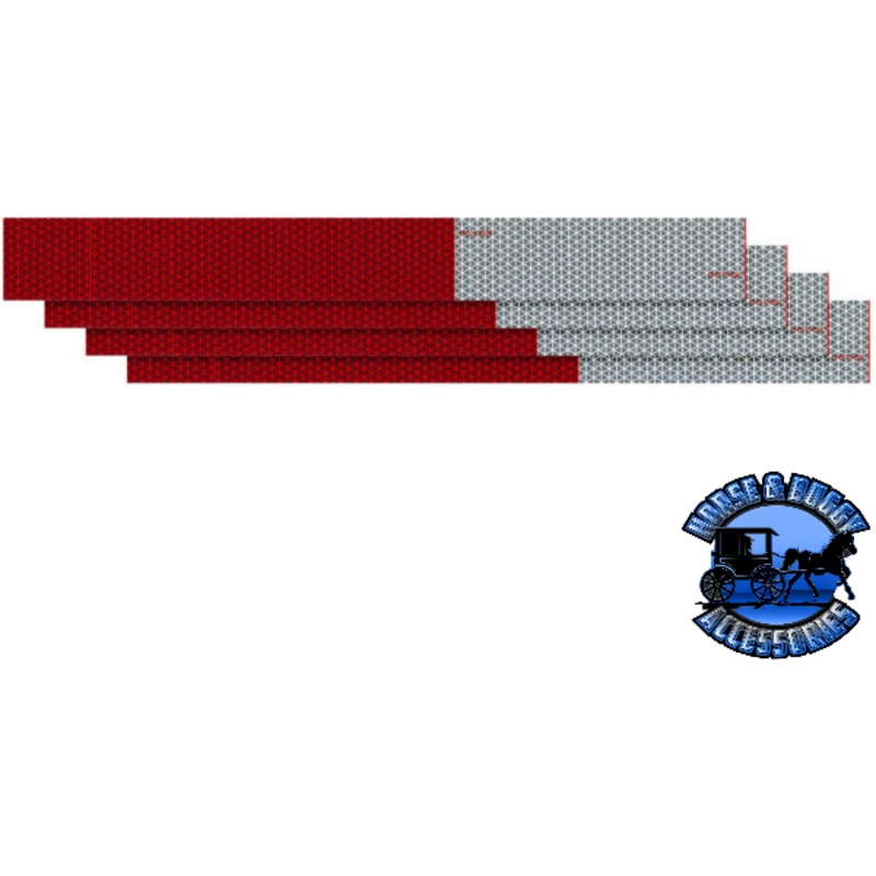 465-4K 2 Conspicuity Tape, Red/ White 11/ 7, 4-Strip Kit
