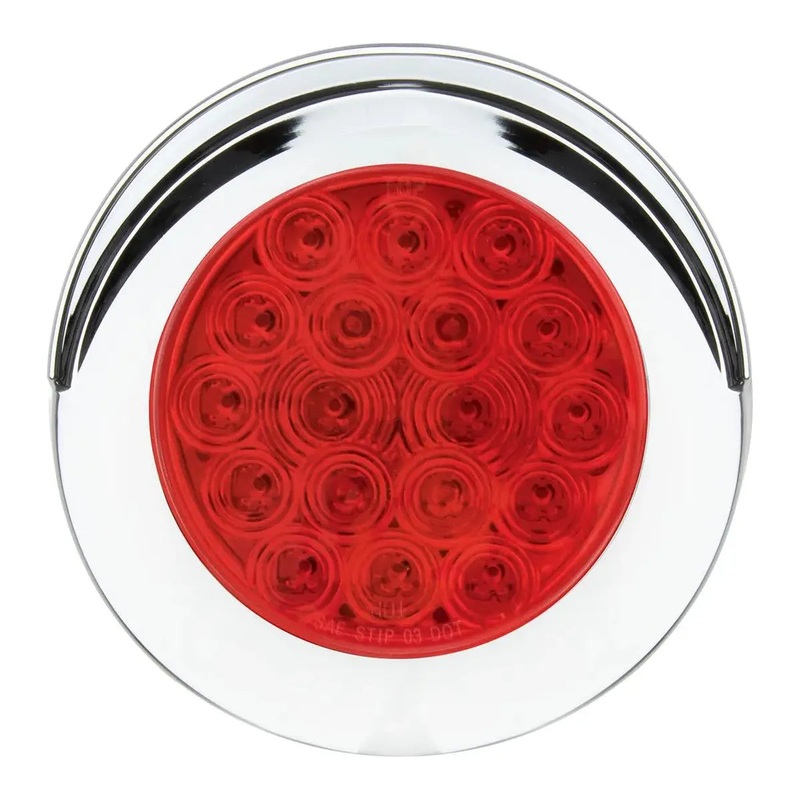 4 FLEET RED/RED 18 LED SURFACE MT. W/VISOR BEZEL, 3 WIRES