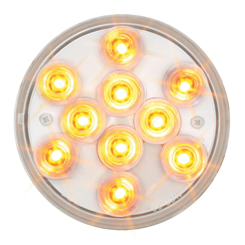 4 MEGA 10 PLUS AMBER/CLEAR 10 LED LIGHT
