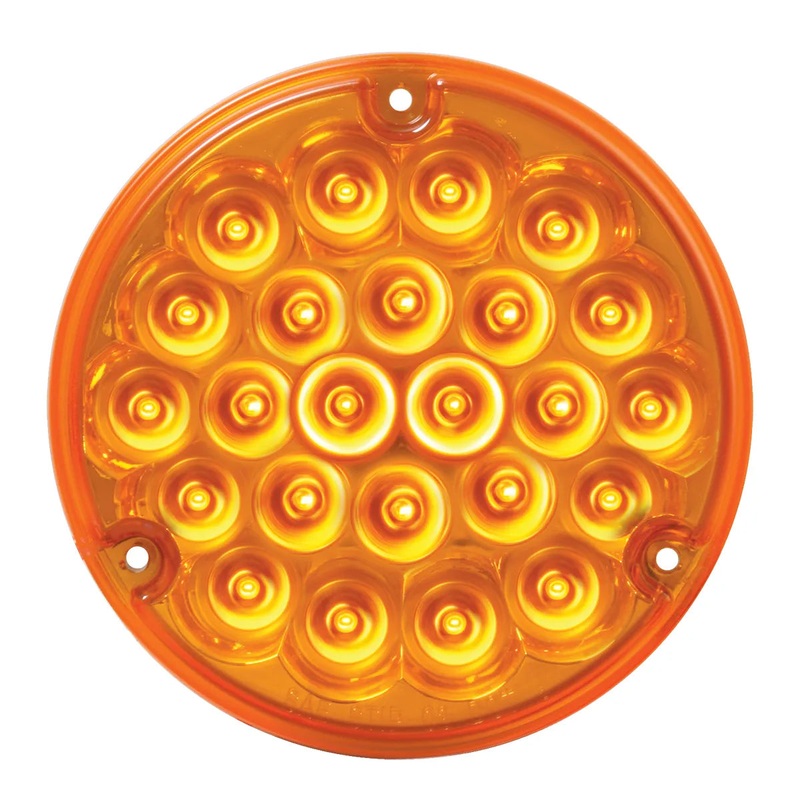 4 PEARL AMBER/AMBER 24 LED LIGHT W/ #1156 SOCKET BASE