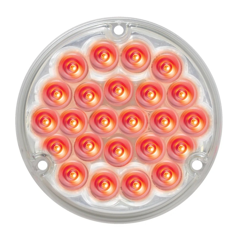 4 PEARL RED/CLEAR 24 LED W/ #1156 SOCKET BASE