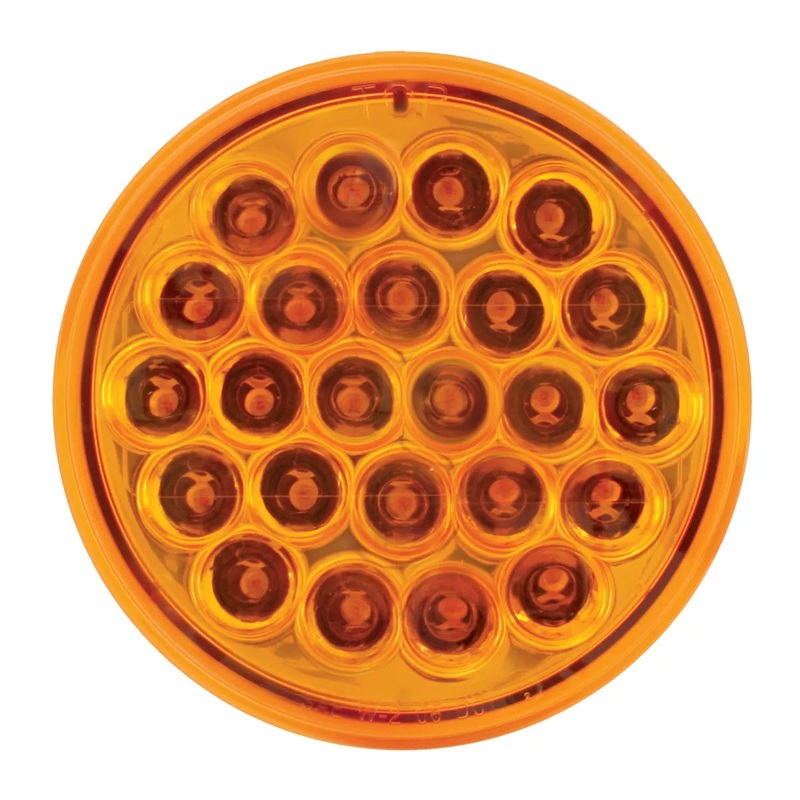 76462 #2 4 PEARL AMBER/AMBER 24LED STROBE SEALED LIGHT, 9~36V