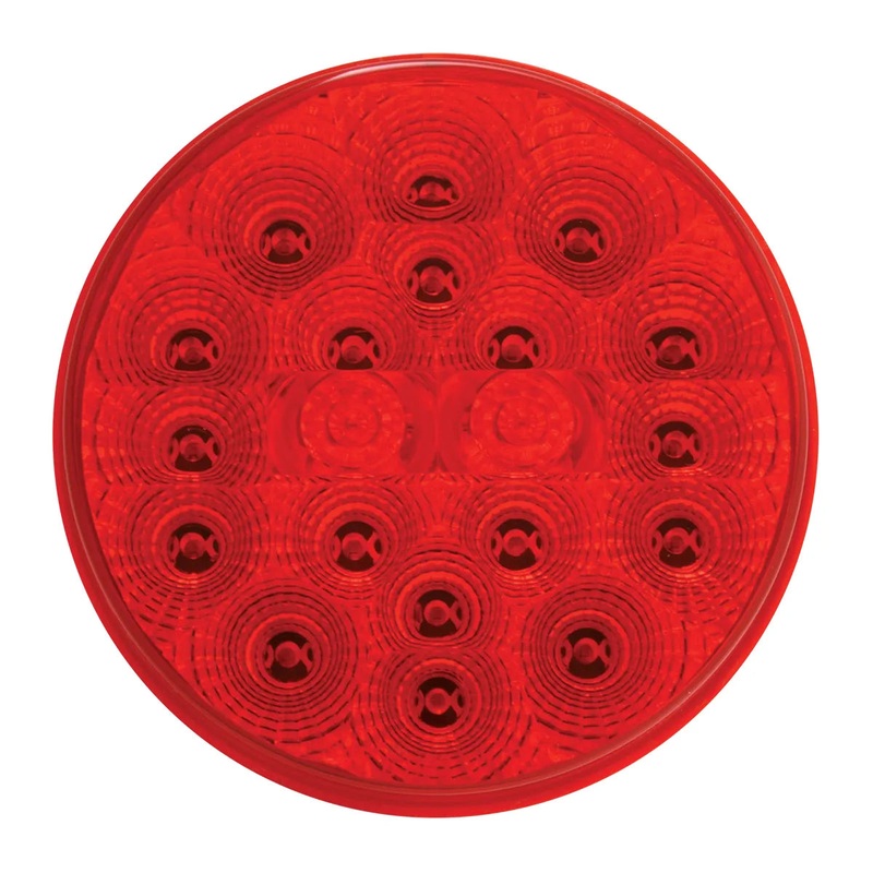 77093BP 4 LOW PROFILE SPYDER RED 20 LED LIGHT, RED LENS