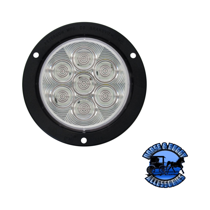 824C-7 4 White LED Back-Up Light, Round, Flange-Mount