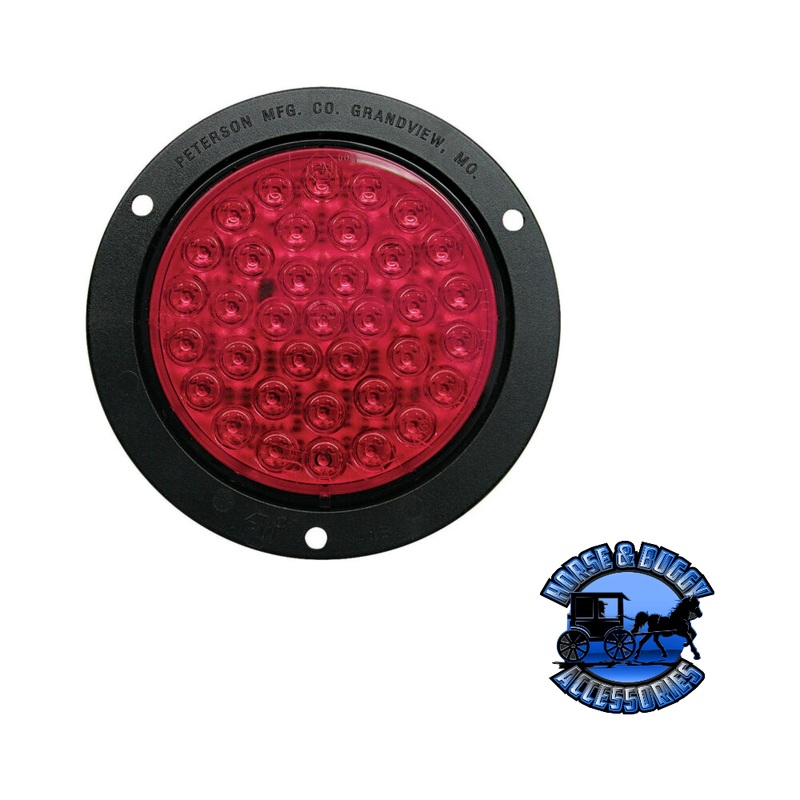 M818R-36 4 Red LED Stop/Turn/Tail, Round, AMP, Flange-Mount