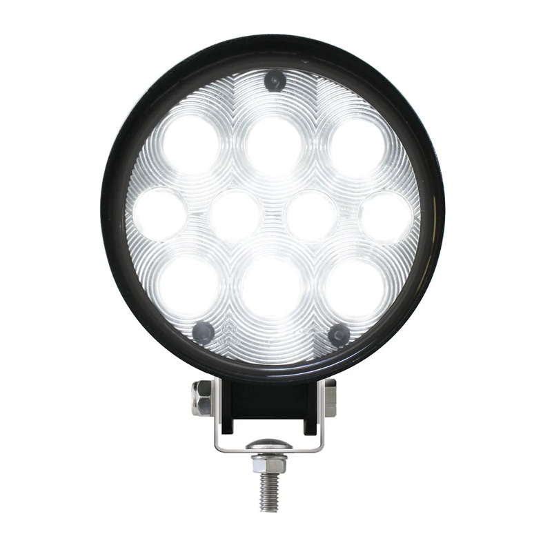 4-1/2 ROUND 10-LED HEAVY DUTY WORK LIGHT, 1-1/2 DEEP, 9~36V