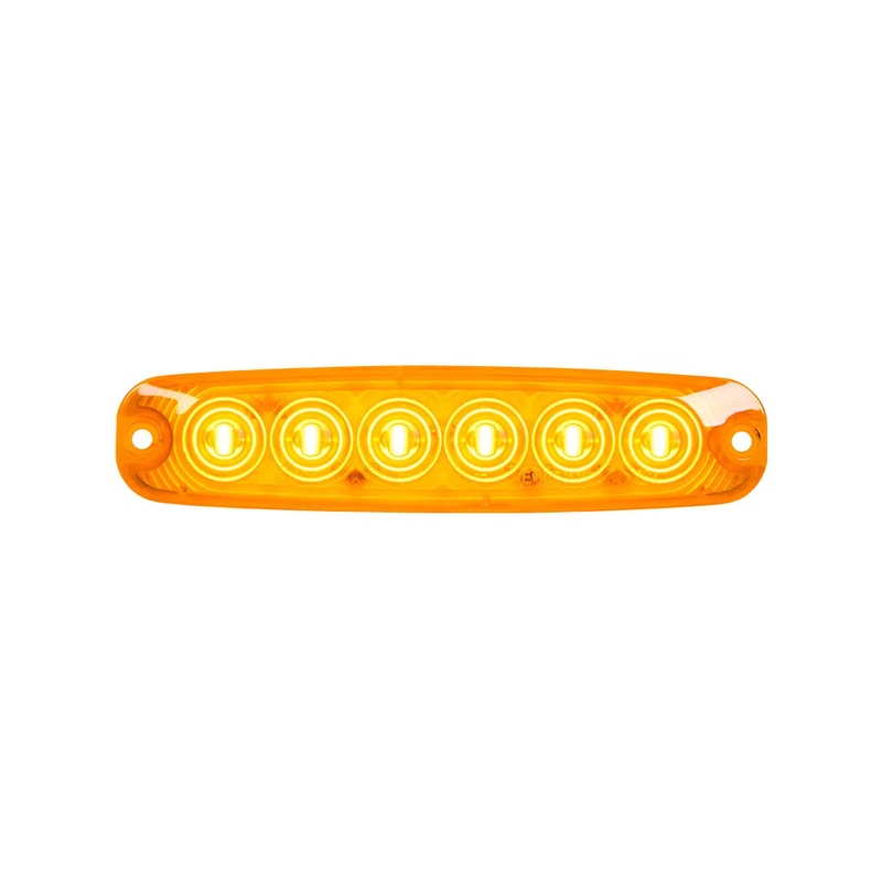 5-1/8 ULTRA THIN AMBER/AMBER 6 LED LIGHT, HIGH/LOW, 3 WIRES