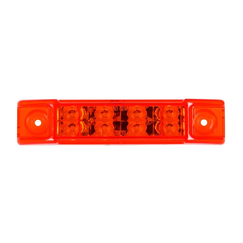 6L RECT. PEARL RED/RED 8 LED LIGHT, HIGH/LOW 3 WIRES
