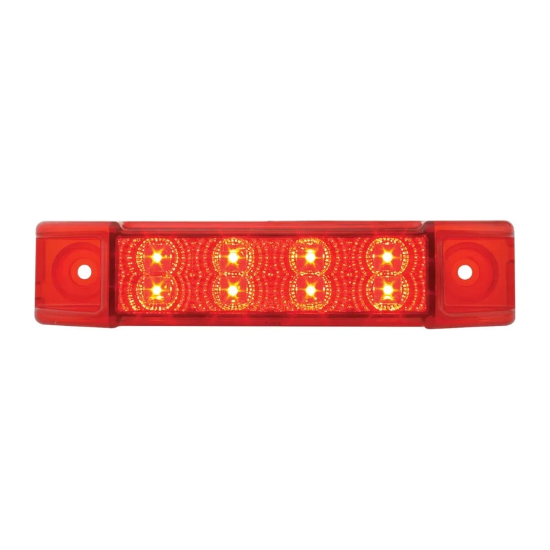 6L RECT. SPYDER RED/RED 8-LED MARKER/CLEARANCE LIGHT