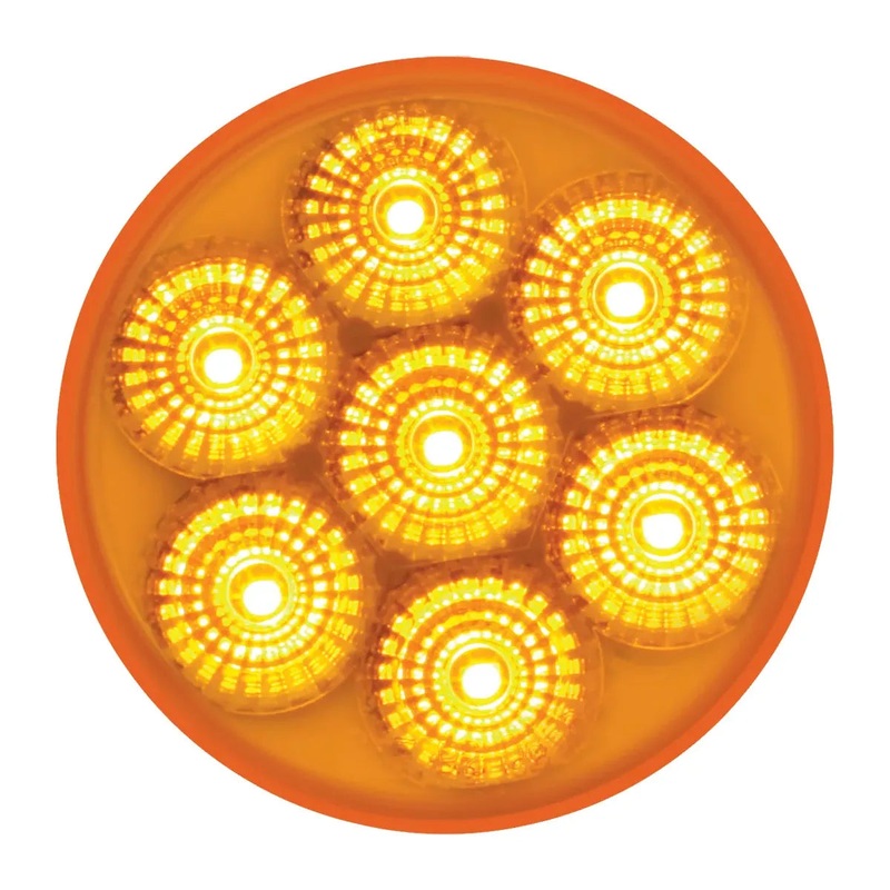 76665 2.5 LOW PROFILE SPYDER AMBER/ AMBER 7 LED DUAL/3WIRES LIGHT