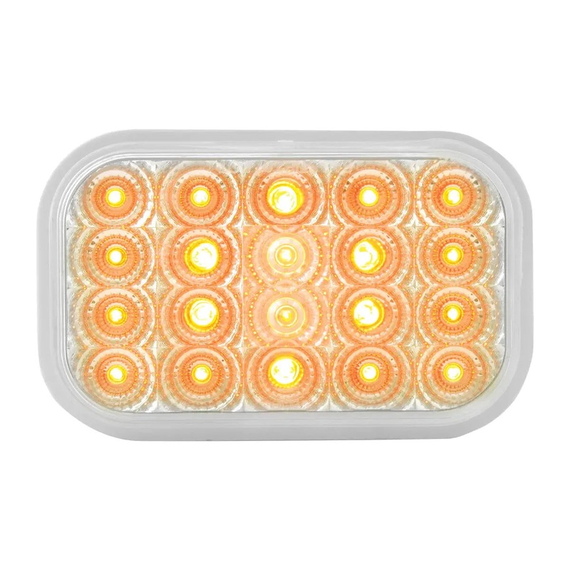 77011BP Rectangular Spyder LED Light  (AMBER/CLEAR) #77011BP
