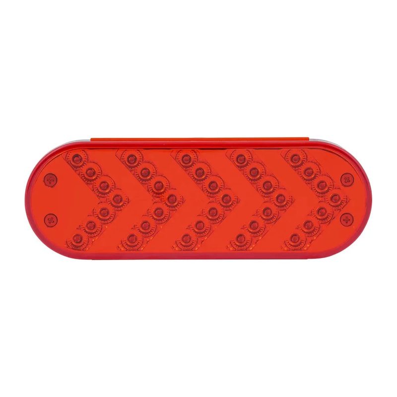 77126 OVAL RED SEQUENTIAL 5-ARROW SPYDER 35-LED LIGHT, RED LENS