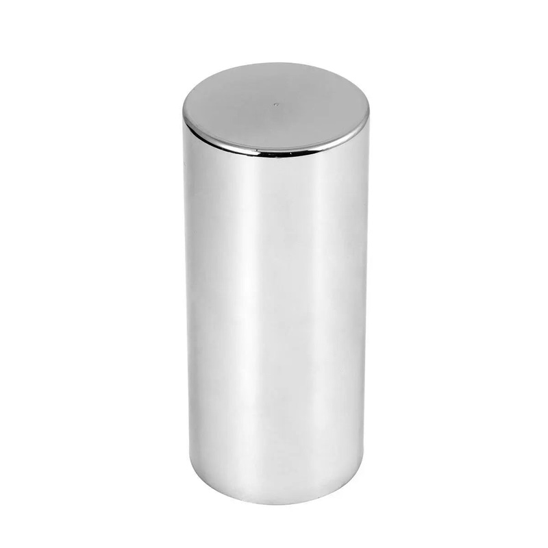 5 push-on CHROME PLASTIC 33MM FLAT TOP CYLINDER LUG NUT COVER