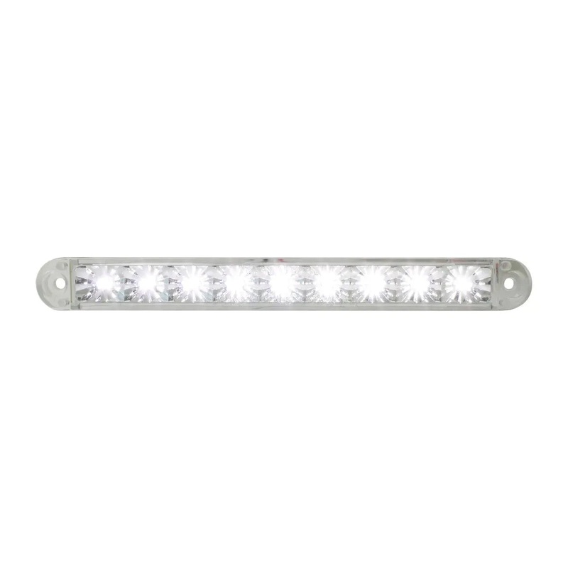 6-1/2 FLUSH MOUNT WHITE 9 LED LIGHT BAR, 3 WIRES