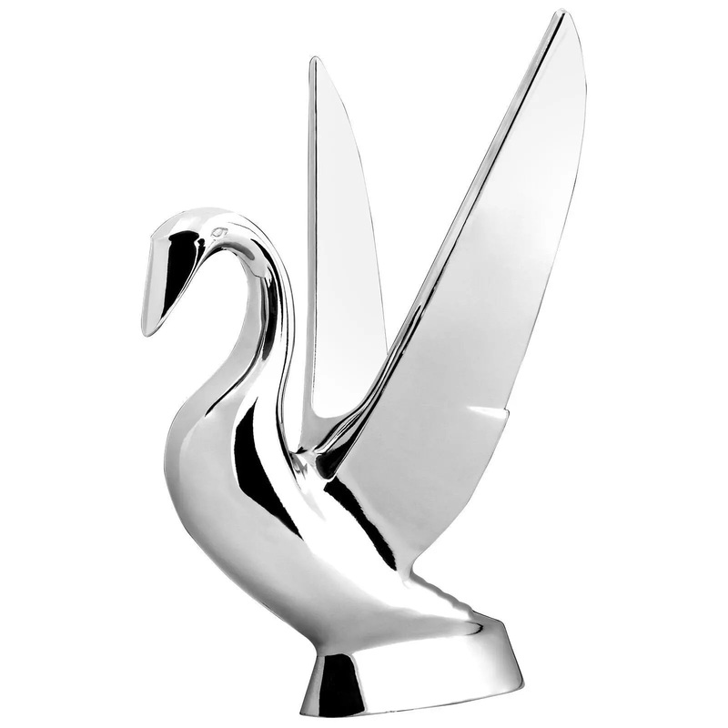 48003 Deluxe Swan Hood Ornament With Vintage Style Wings