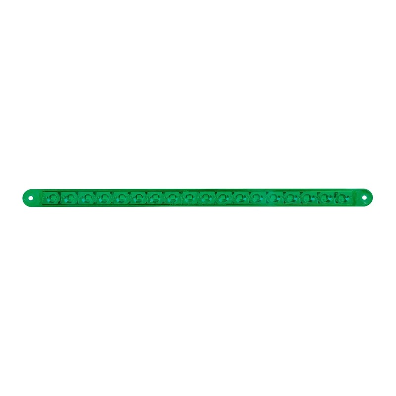 74787 12 PEARL GREEN/GREEN 18LED LIGHT BAR, 3 WIRES
