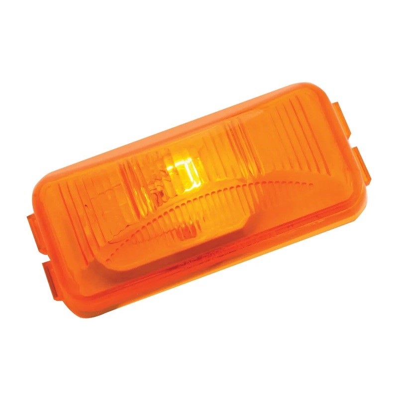 Small Rectangular Single Bulb Sealed Marker Light (CHOOSE COLOR AND STYLE)