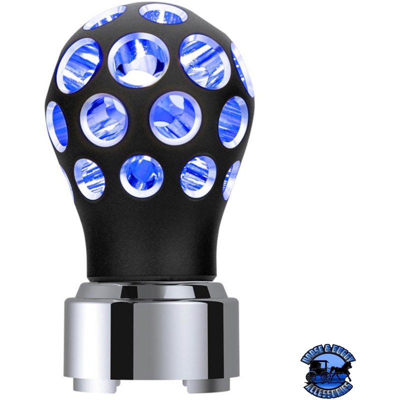THREAD-ON PHOENIX STYLE BALL GEARSHIFT KNOB WITH LED 9/10 SPEED ADPATER (Choose Color) (Choose LED Color)
