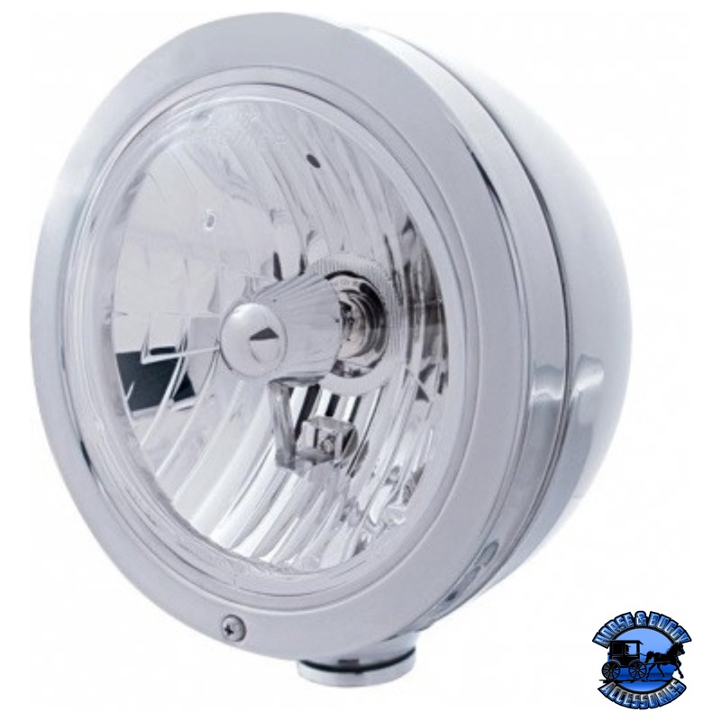 STAINLESS STEEL BULLET CLASSIC HEADLIGHT CRYSTAL H4 BULB #30426