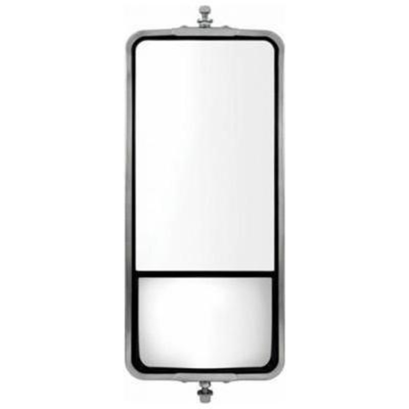7 X 16 West Coast Mirror With Convex Lower Mirror & Stainless Housing – Heated