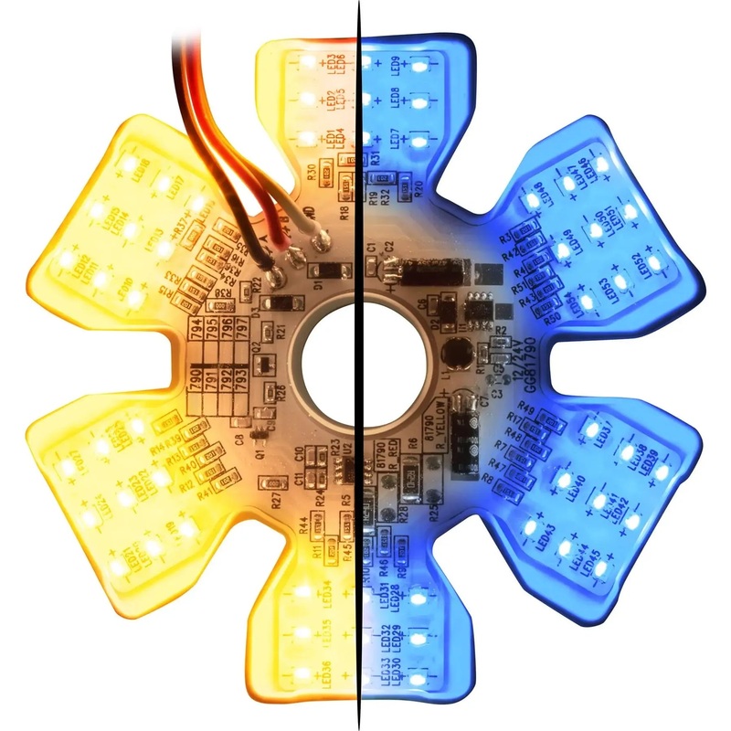 81791 Ultra Thin Hex Air Cleaner Dual Color LED Light (AMBER/BLUE)