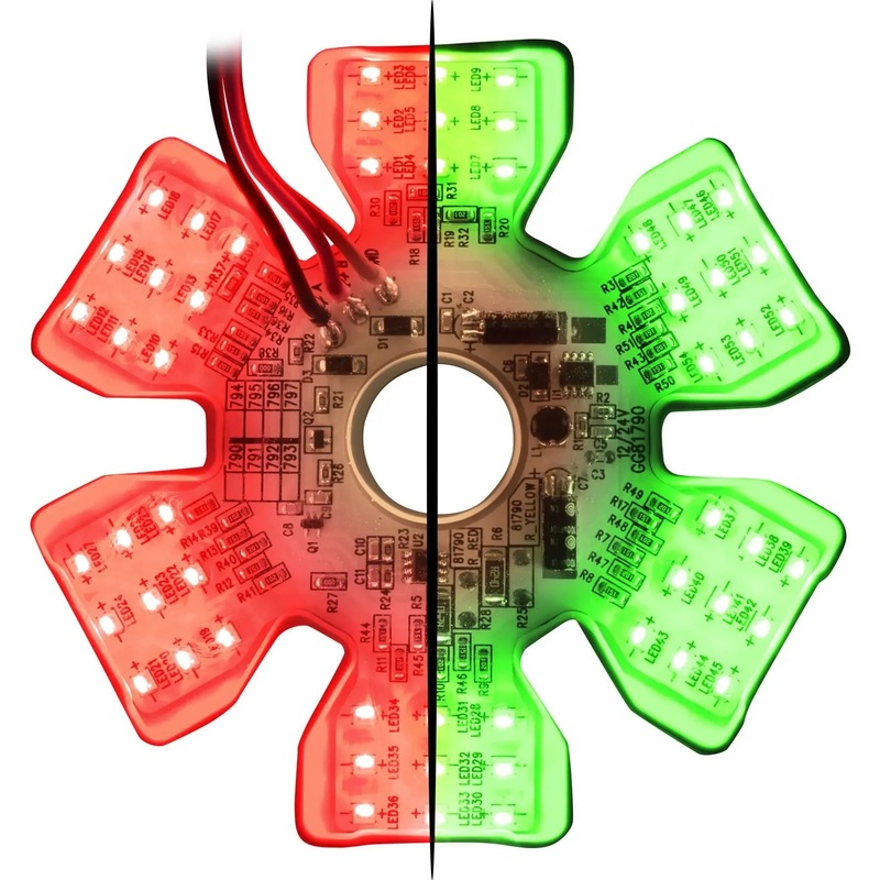 81795Ultra Thin Hex Air Cleaner Dual Color LED Light (RED/GREEN)