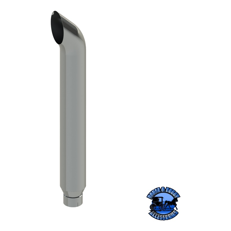 607D-072-1103 7×72 West Coast Curved Exhaust Stack – Reduced to 5 and Expanded ID