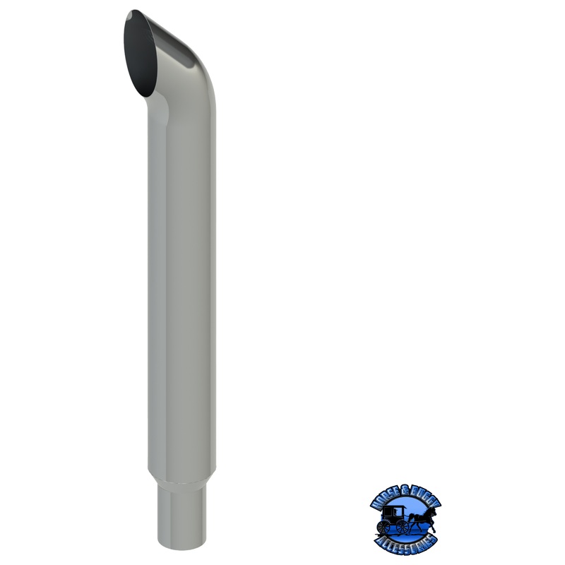 607G-030-1103 7×30 West Coast Curved Exhaust Stack – Reduced to 5 Extended OD