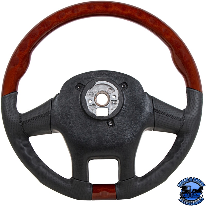 18 YOURGRIP LEATHER AND WOOD STEERING WHEEL FOR 2012-2021 PETERBILT 579 & 2013-2021 KENWORTH T680 #88190