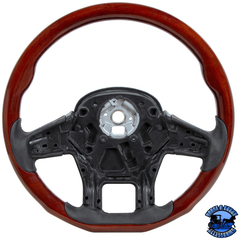 18 YOURGRIP WOOD STEERING WHEEL FOR 2012-2021 PETERBILT 579 & 2013-2021 KENWORTH T680 #88189