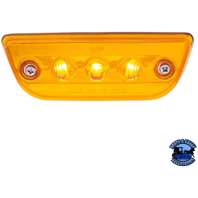 3 LED CAB LIGHT FOR 2013-2021 PETERBILT 579 & KENWORTH T680/T770/T880 -AMBER LED/LENS #36808
