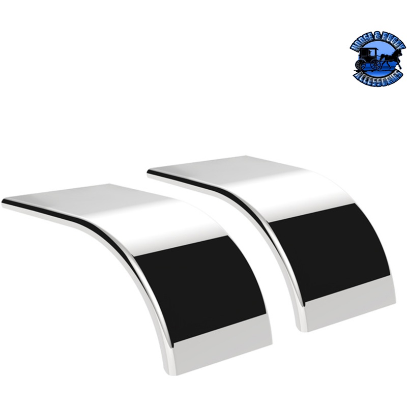 430 STAINLESS STEEL (16GA) ROLL FORMED EDGE SMOOTH HALF FENDER – SS SERIES (Choose Fender Length) (Choose Fender Spread)