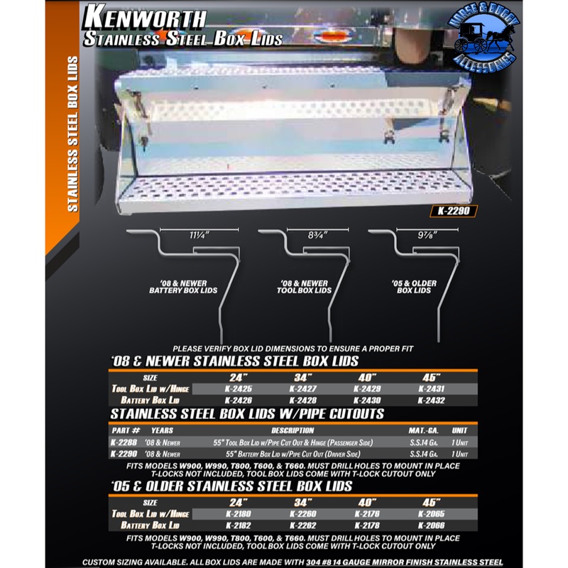 ATA-K-2176 40” TOOLBOX COVER LID