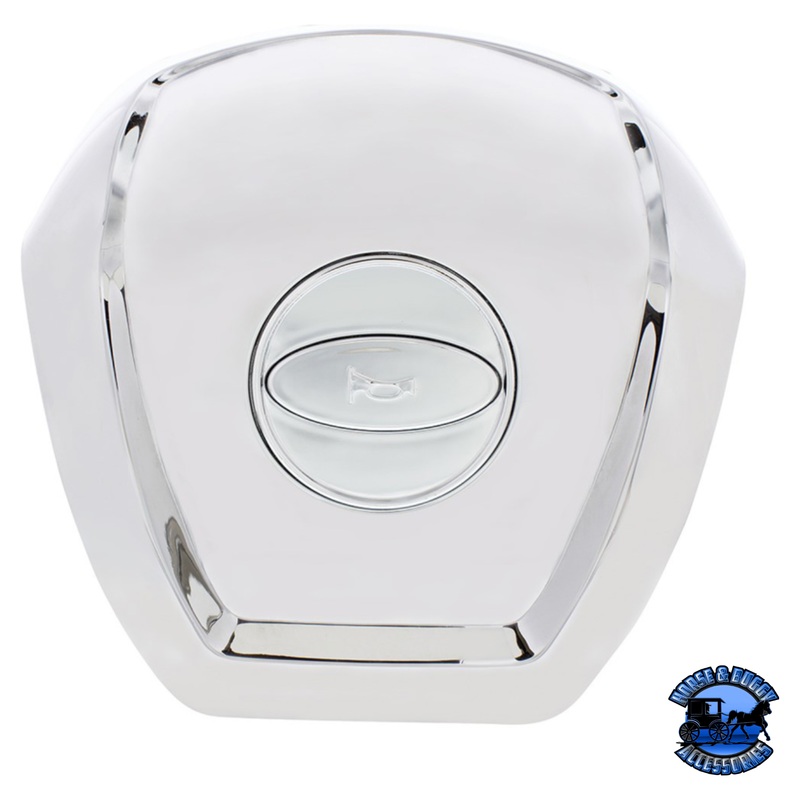 CHROME STEERING WHEEL HORN PAD FOR 2012-2021 PETERBILT 579 #88036