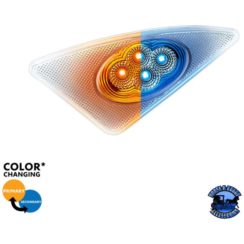 DOUBLE FURY 4 LED FENDER SIGNAL LIGHT FOR 2008-2017 KENWORTH T660 (Choose Color)(Choose Side)