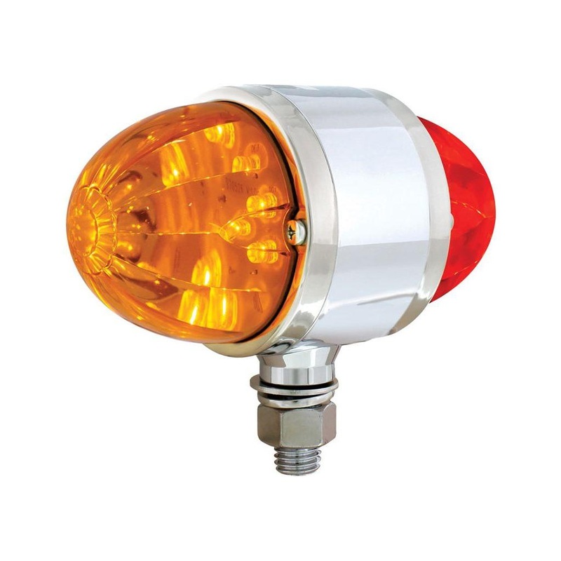 #UP39798 17 LED Dual Function Watermelon Double Face Light – Amber & Red LED/Amber & Red Lens