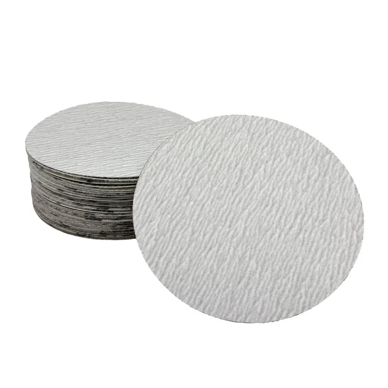 5 White/Gold Hook & Loop Aluminum Oxide Sanding Discs For Metal Polishing