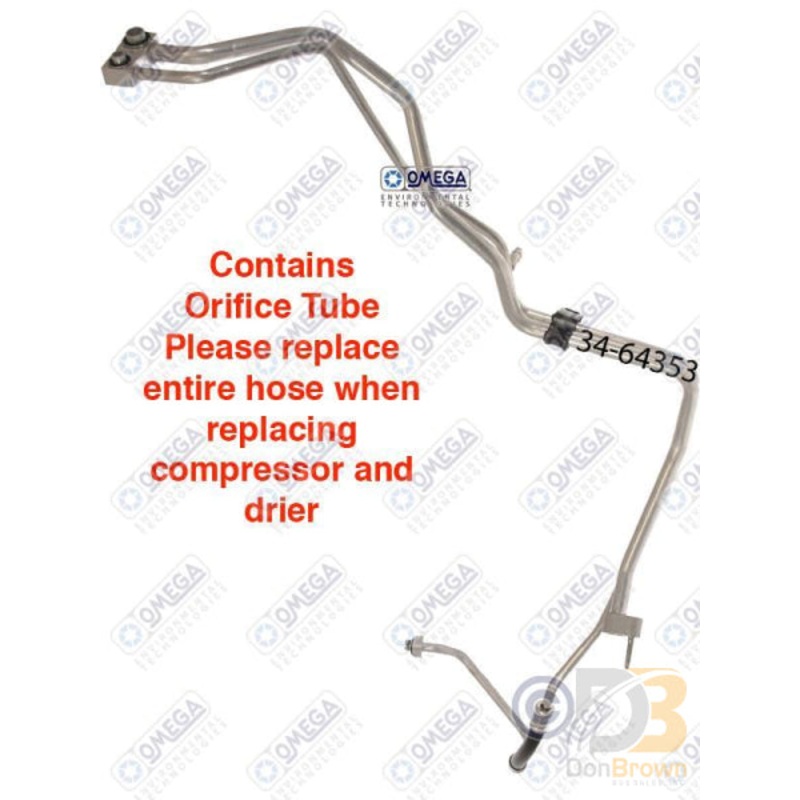 MANIFOLD HOSE ASSEMBLY WITH ORIFICE TUBE 34-64353