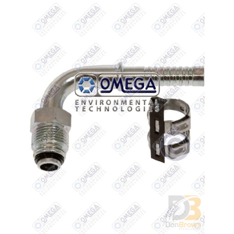 FTG 90DEG #8MOR x #8 AIR-O-CRIMP W/CLAMP 35-AN1422C