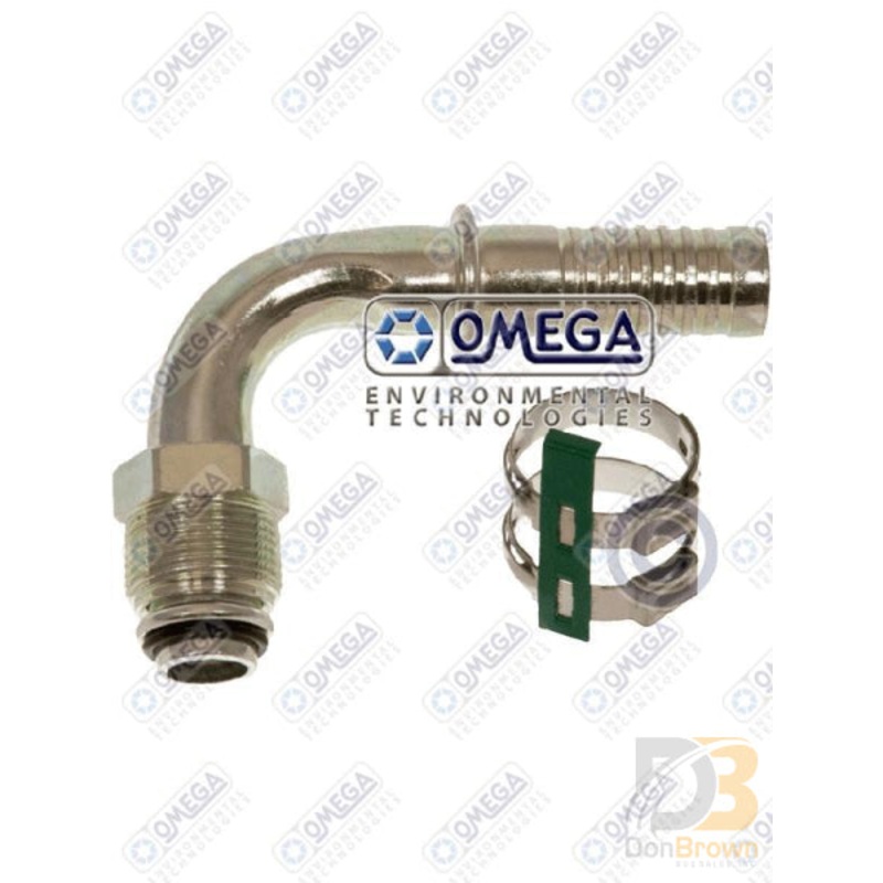 FTG 90DEG #10 MOR x #12 AIR-O-CRIMP W/CLAMP 35-AN1427C